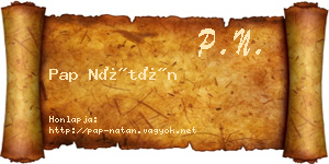 Pap Nátán névjegykártya